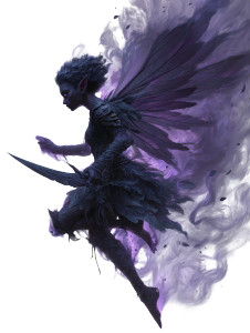 Dark Fey Creature Vinyl Car Decal Sticker – Waterproof & UV-Resistant 8.213333333333333"