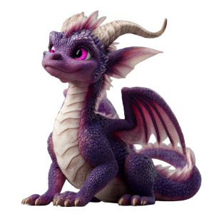 Majestic Purple Dragon V2 Vinyl Car Decal Sticker – Waterproof & UV-Resistant 3.4133333333333336"