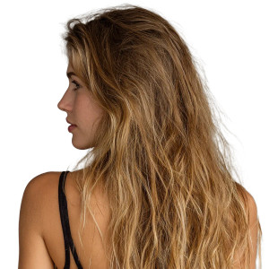 Blonde Damaged Hair Vinyl Car Decal Sticker – Waterproof & UV-Resistant 3.4133333333333336"