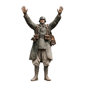 Surrendering Ww1 Soldier Vinyl Car Decal Sticker – Waterproof & UV-Resistant 3.4133333333333336"