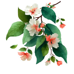 Vibrant Floral Branch Vinyl Car Decal Sticker – Waterproof & UV-Resistant 3.4133333333333336"