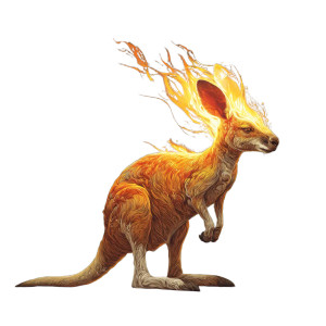 Flame-Headed Kangaroo Vinyl Car Decal Sticker – Waterproof & UV-Resistant 3.4133333333333336" Flame-Headed Kangaroo Vinyl Car Decal Sticker – Waterproof & UV-Resistant 3.4133333333333336"