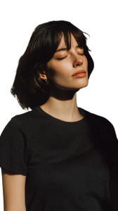 Serene Woman Portrait V7 Vinyl Car Decal Sticker – Waterproof & UV-Resistant 9.706666666666667"