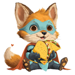 Superhero Baby Fox Vinyl Car Decal Sticker – Waterproof & UV-Resistant 3.4133333333333336"