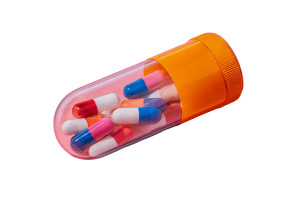 Pill Bottle Illustration Vinyl Car Decal Sticker – Waterproof & UV-Resistant 2.986666666666667"