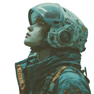 Space Helmet Girl Vinyl Car Decal Sticker – Waterproof & UV-Resistant 3.4133333333333336"