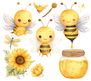 Happy Baby Bees Vinyl Car Decal Sticker – Waterproof & UV-Resistant 6.826666666666667"