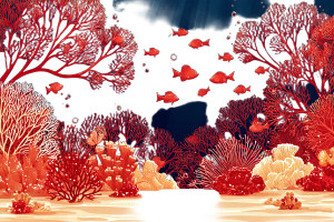 Vivid Coral Reef Vinyl Car Decal Sticker – Waterproof & UV-Resistant 2.986666666666667"