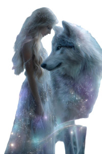 Mystical Wolf Goddess Vinyl Car Decal Sticker – Waterproof & UV-Resistant 4.4