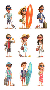 Vacation Avatars V2 Vinyl Car Decal Sticker – Waterproof & UV-Resistant 9.706666666666667"
