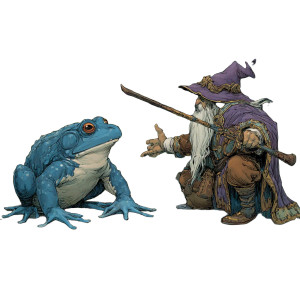 Wizard Frog Duel Vinyl Car Decal Sticker – Waterproof & UV-Resistant 3.4133333333333336"