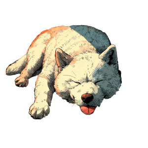 Hot Resting Dog Vinyl Car Decal Sticker – Waterproof & UV-Resistant 3.4133333333333336"