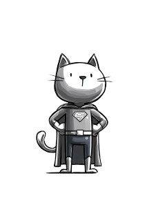 Superhero Cat V5 Vinyl Car Decal Sticker – Waterproof & UV-Resistant 8.213333333333333"