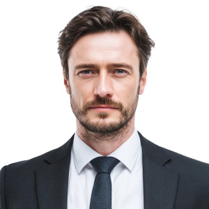 Businessperson Headshot V3 Vinyl Car Decal Sticker – Waterproof & UV-Resistant 3.4133333333333336"