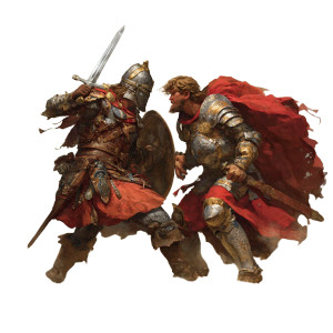 Heroic Clash Vinyl Car Decal Sticker – Waterproof & UV-Resistant 3.4133333333333336"