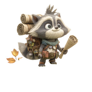 Raccoon Explorer Vinyl Car Decal Sticker – Waterproof & UV-Resistant 6.826666666666667" Raccoon Explorer Vinyl Car Decal Sticker – Waterproof & UV-Resistant 6.826666666666667"