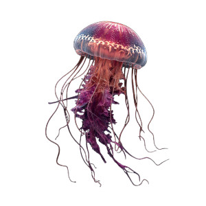 Colorful Jellyfish V4 Vinyl Car Decal Sticker – Waterproof & UV-Resistant 3.4133333333333336"