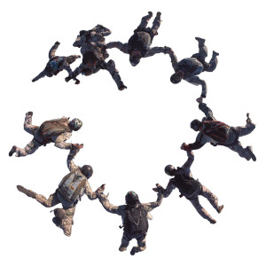 Skydiving Americans Vinyl Car Decal Sticker – Waterproof & UV-Resistant 3.4133333333333336"