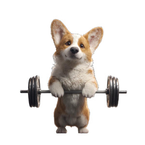 Weightlifting Corgi Vinyl Car Decal Sticker – Waterproof & UV-Resistant 6.826666666666667"