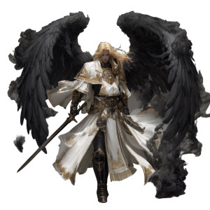 Shadowy Angel Warrior V2 Vinyl Car Decal Sticker – Waterproof & UV-Resistant 6.826666666666667"