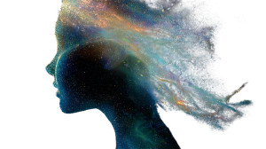 Ethereal Cosmic Silhouette V2 Vinyl Car Decal Sticker – Waterproof & UV-Resistant 2.72"