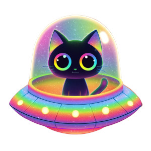 Alien Rainbow Cat Vinyl Car Decal Sticker – Waterproof & UV-Resistant 3.4133333333333336" Alien Rainbow Cat Vinyl Car Decal Sticker – Waterproof & UV-Resistant 3.4133333333333336"