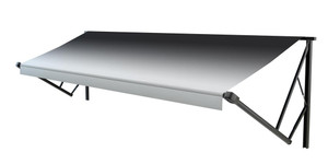 Transform Your RV Patio with Solera 12x8 Black Fade Awning | Adjustable Pitch | Anti-Scuff Fabric