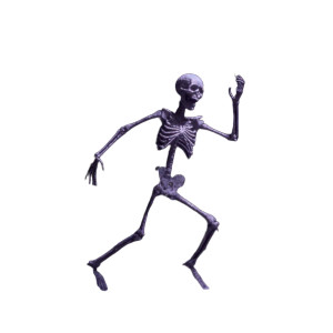 Dancing Skeleton Vinyl Car Decal Sticker – Waterproof & UV-Resistant 3.4133333333333336"