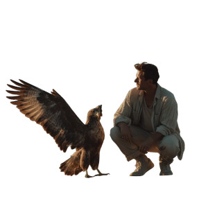 Eagle And Man V2 Vinyl Car Decal Sticker – Waterproof & UV-Resistant 6.826666666666667"