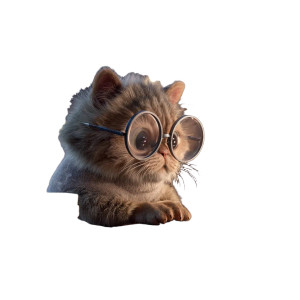 Cat With Glasses V5 Vinyl Car Decal Sticker – Waterproof & UV-Resistant 6.826666666666667"