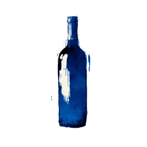 Wine Bottle Sketch Vinyl Car Decal Sticker – Waterproof & UV-Resistant 3.4133333333333336"