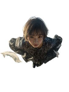 Floating Asian Woman V2 Vinyl Car Decal Sticker – Waterproof & UV-Resistant 8.213333333333333"