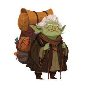 Goblin Grandma Adventurer Vinyl Car Decal Sticker – Waterproof & UV-Resistant 3.4133333333333336"