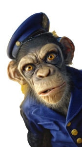 Angry Chimpanzee Driver Vinyl Car Decal Sticker – Waterproof & UV-Resistant 9.706666666666667"