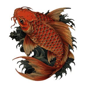 Traditional Koi Tattoo V4 Vinyl Car Decal Sticker – Waterproof & UV-Resistant 3.4133333333333336" Traditional Koi Tattoo V4 Vinyl Car Decal Sticker – Waterproof & UV-Resistant 3.4133333333333336"