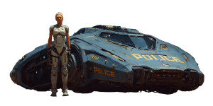 Futuristic Police Pilot V2 Vinyl Car Decal Sticker – Waterproof & UV-Resistant 2.56"