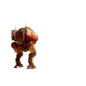 Desert Robot Alien Vinyl Car Decal Sticker – Waterproof & UV-Resistant 3.4133333333333336"