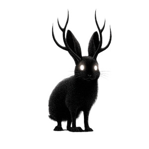 Creepy Jackolalope Vinyl Car Decal Sticker – Waterproof & UV-Resistant 3.4133333333333336"