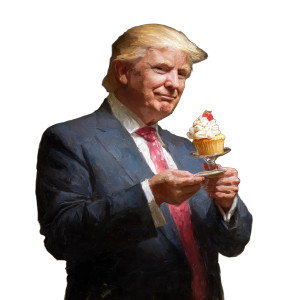 Trump With Cupcake Vinyl Car Decal Sticker – Waterproof & UV-Resistant 3.4133333333333336" Trump With Cupcake Vinyl Car Decal Sticker – Waterproof & UV-Resistant 3.4133333333333336"