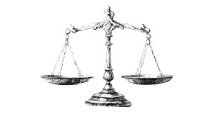 Justice Scale V2 Vinyl Car Decal Sticker – Waterproof & UV-Resistant 2.72"