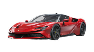 Red Ferrari Sf90 Vinyl Car Decal Sticker – Waterproof & UV-Resistant 5.4
