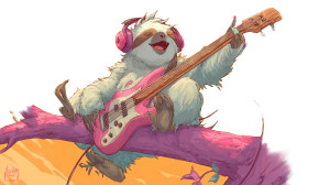 Sloth Musician Vinyl Car Decal Sticker – Waterproof & UV-Resistant 2.72"