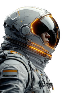 Astronaut Helmet Glow Vinyl Car Decal Sticker – Waterproof & UV-Resistant 8.96"