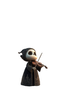 Death Plays Violin Vinyl Car Decal Sticker – Waterproof & UV-Resistant 4.4