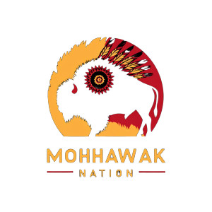 Mohawk Nation Logo Vinyl Car Decal Sticker – Waterproof & UV-Resistant 3.4133333333333336"