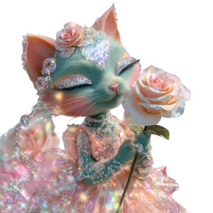 Magical Mint Cat Vinyl Car Decal Sticker – Waterproof & UV-Resistant 3.4133333333333336"