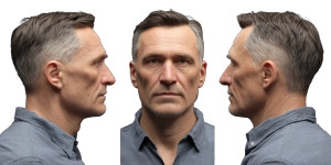 Sophisticated Man Profiles Vinyl Car Decal Sticker – Waterproof & UV-Resistant 5.12"