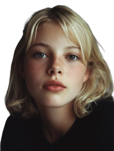 Young Blonde Portrait Vinyl Car Decal Sticker – Waterproof & UV-Resistant 4.1066666666666665" Young Blonde Portrait Vinyl Car Decal Sticker – Waterproof & UV-Resistant 4.1066666666666665"