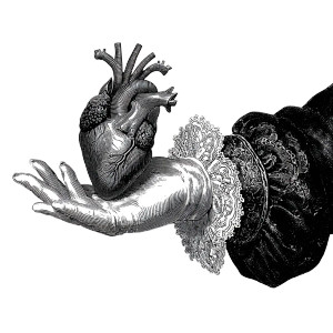Victorian Heart Offering Vinyl Car Decal Sticker – Waterproof & UV-Resistant 3.4133333333333336"
