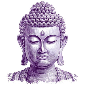 Buddha Clipart Vinyl Car Decal Sticker – Waterproof & UV-Resistant 3.4133333333333336"